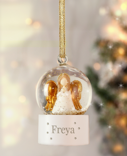 Picture of Personalised Angel Glitter Snow Globe