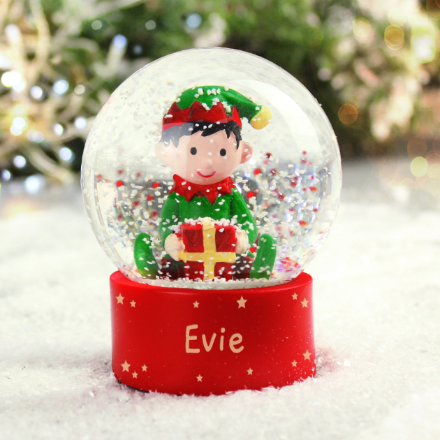 Picture of Personalised Elf Snow Globe