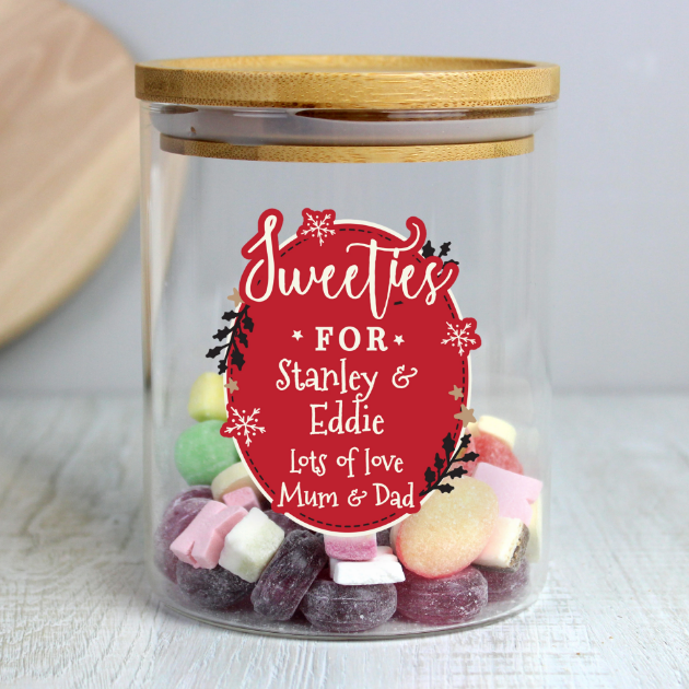 Picture of Personalised Sweeties Jar with Sweets