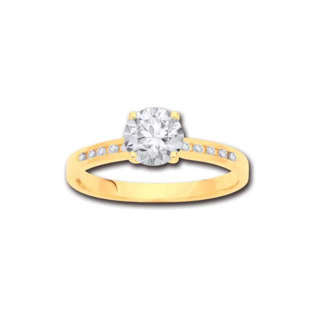 Picture of 9ct Gold 1.10ct Mossanite Solitaire Ring