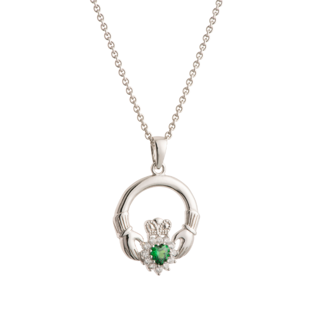 Picture of Galway Crystal Claddagh Pendant