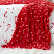 Picture of Candy Cane Red Throw