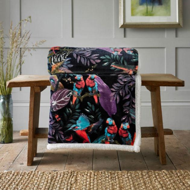 Picture of Exotic Birds Fleece Throw