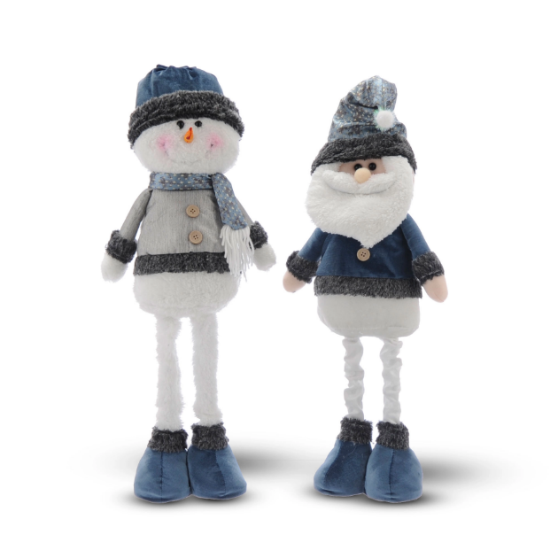 Picture of Pair of Extendible Santa & Snowman