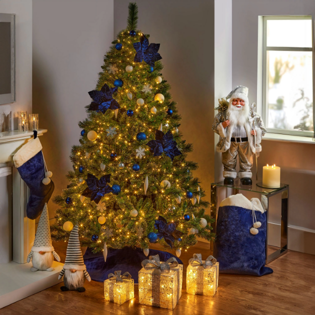 Picture of 7ft Blue & Silver Tree Set