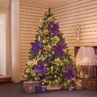 Picture of 6ft Purple & Gold Tree Set