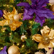 Picture of 6ft Purple & Gold Tree Set