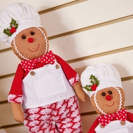 Picture of Pair of Standing Gingerbread Chefs