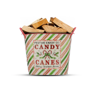 Picture of Candy Canes Metal Bucket