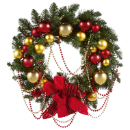 Picture of 60cm Decorated Wreath with 20 LED's 