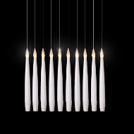 Picture of 10 Piece 15cm Floating Candles WHITE