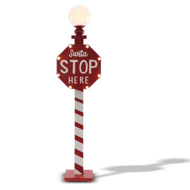 Picture of 109cm Santa Stop Here Lamp Post