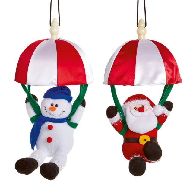 Picture of Pair of Musical Kicking Leg Santa & Snow