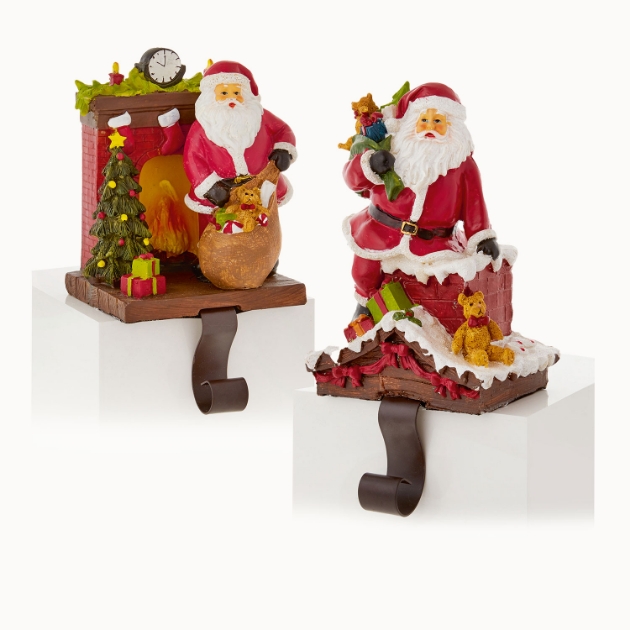 Picture of 24cm Santa Stocking Hanger (2 in set) 