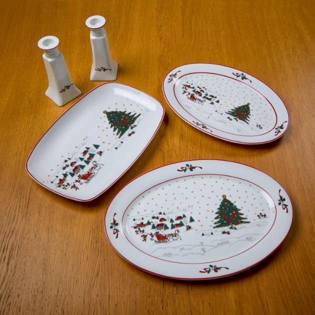 Picture of Festive Xmas Dishes & Candle Holder