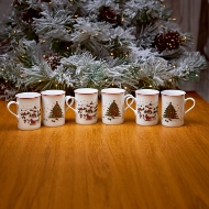 Picture of Festive Christmas 6 Piece Mug Set