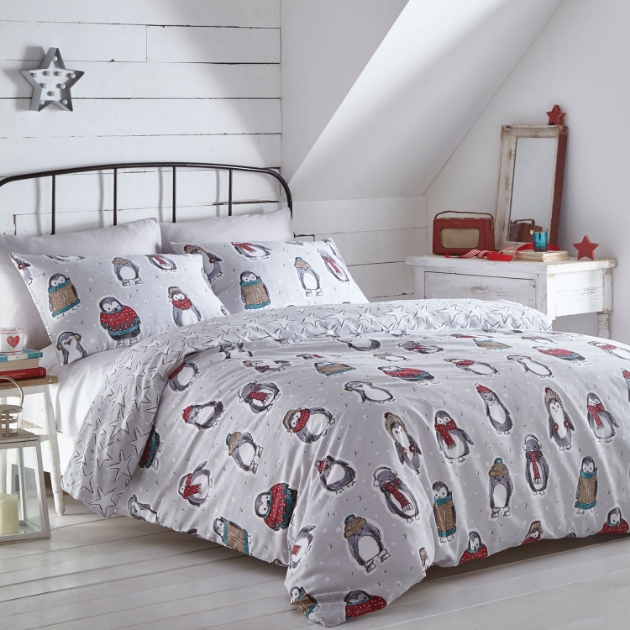 Picture of Snowy Penguin Duvet Set - Single