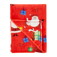 Picture of Santa presents fleece throw