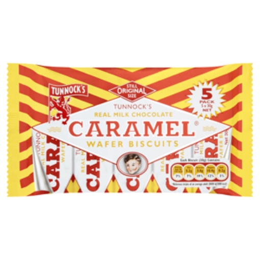 Picture of Tunnocks Caramel Wafer Bar Multi 5PK x30