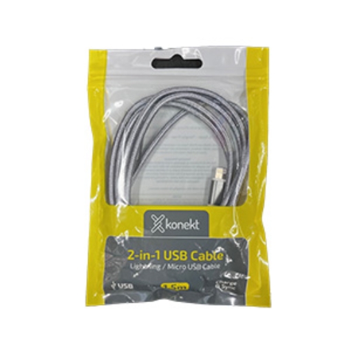 Picture of Iphone USB to MicroUsb-Lightning Konekt 1.5mx1