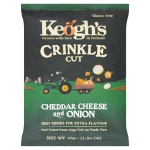 Picture of Keoghs Crinkle Cut Cheese & Onion 45gx24
