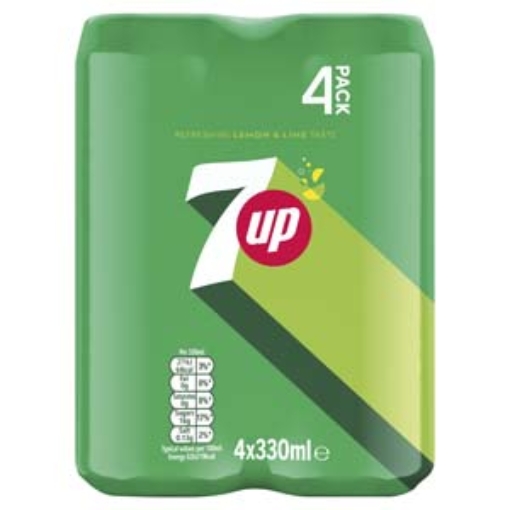 Picture of 330 7up Reg Sleek Can Multi  4PK x6 DRS